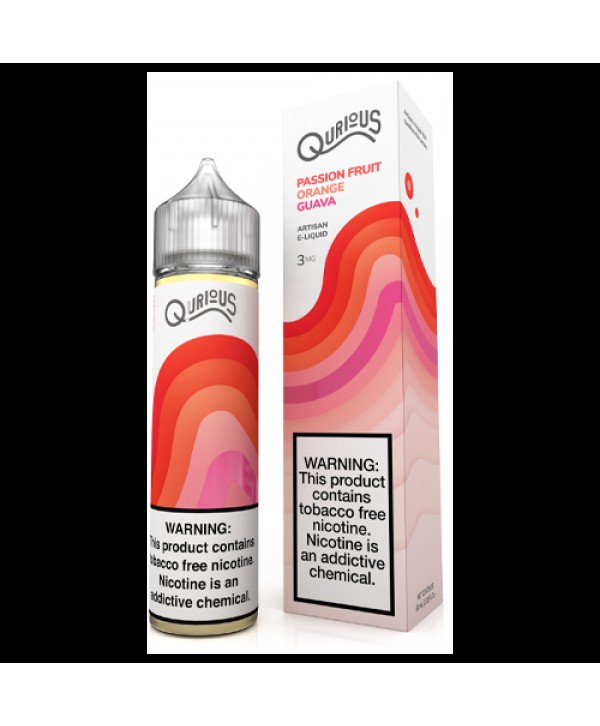 Qurious Passion Fruit Orange Guava 60ml Synthetic Nicotine Vape Juice