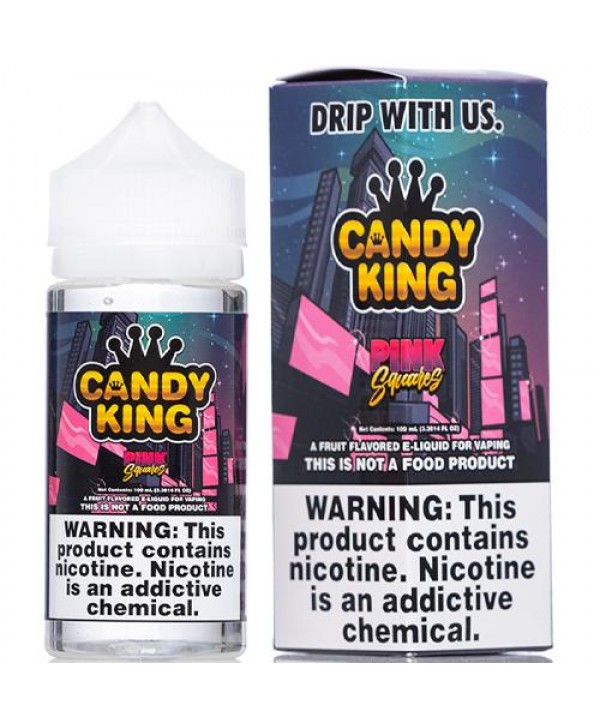 Candy King Pink Squares Synthetic Nicotine 100ml Vape Juice