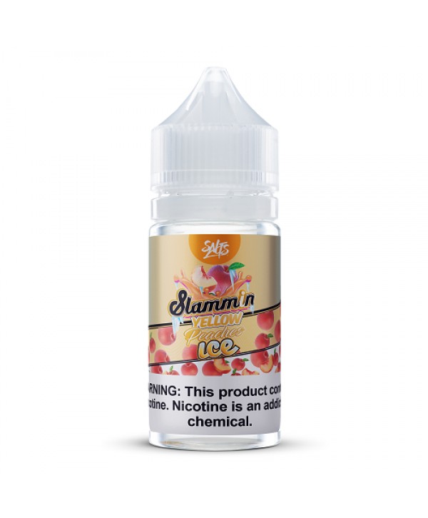 Yellow Peach Ice 30ml Nic Salt Vape Juice - Slammin