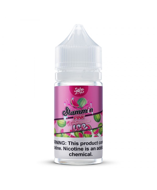 Pink Watermelon Ice 30ml Nic Salt Vape Juice - Slammin