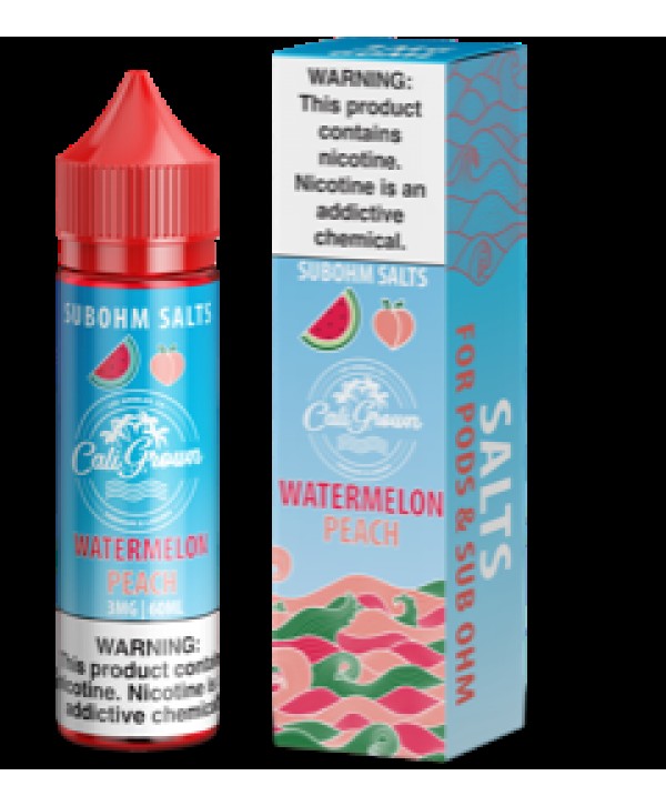 Watermelon Peach 60ml Vape Juice - California Grown Sub-Ohm Salts