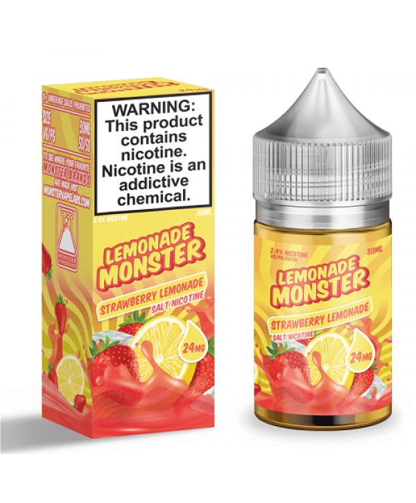 Strawberry Lemonade 30ml Nic Salt Vape Juice - Lemonade Monster