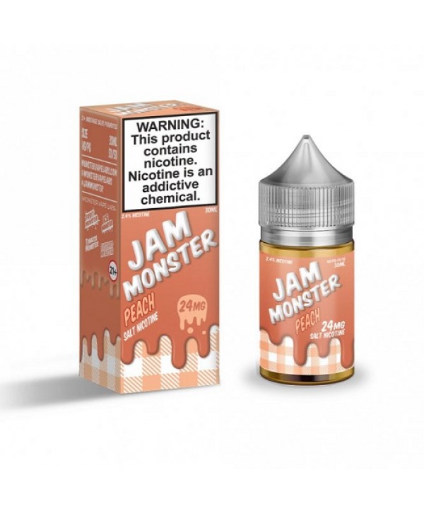 Peach 30ml Nic Salt Vape Juice - Jam Monster