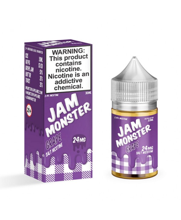 Grape 30ml Nic Salt Vape Juice - Jam Monster