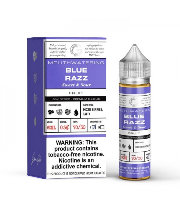 Blue Razz 60ml Vape Juice - Glas Basix