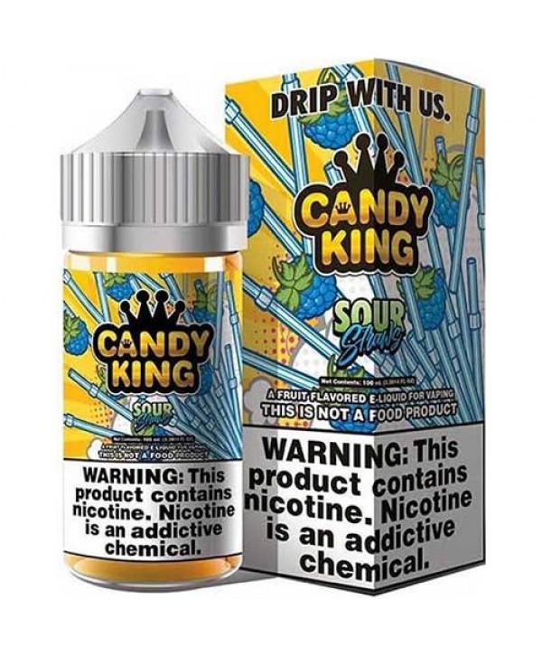 Candy King Sour Straws Synthetic Nicotine 100ml Vape Juice