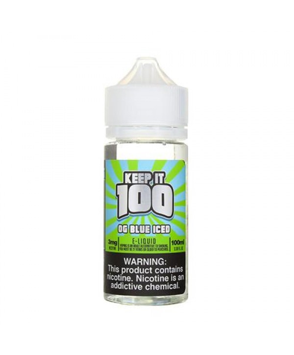 OG Blue Iced 30ml Synthetic Nic Salt Vape Juice - Keep It 100