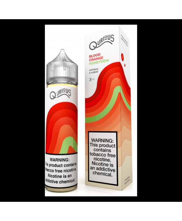Qurious Blood Orange Honeydew 60ml Synthetic Nicotine Vape Juice
