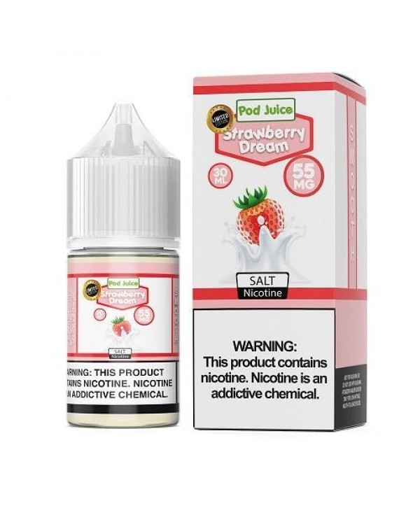 Pod Juice Strawberry Ice Cream 30ml Nic Salt Vape Juice