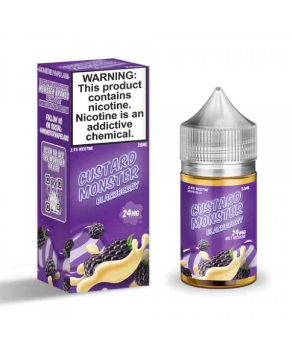 Blackberry Custard 30ml Nic Salt Vape Juice - Custard Monster