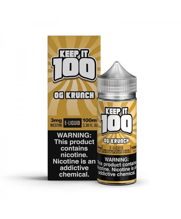 Krunch 100ml Synthetic Nicotine Vape Juice - Keep It 100