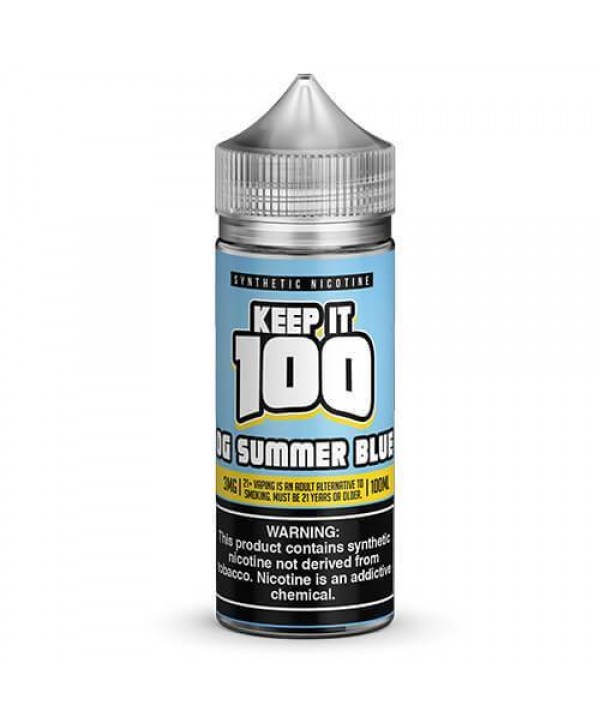 OG Summer Blue 100ml Synthetic Nicotine Vape Juice - Keep It 100
