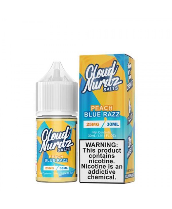 Cloud Nurdz Salts Peach Blue Razz 30ml Nic Salt Vape Juice