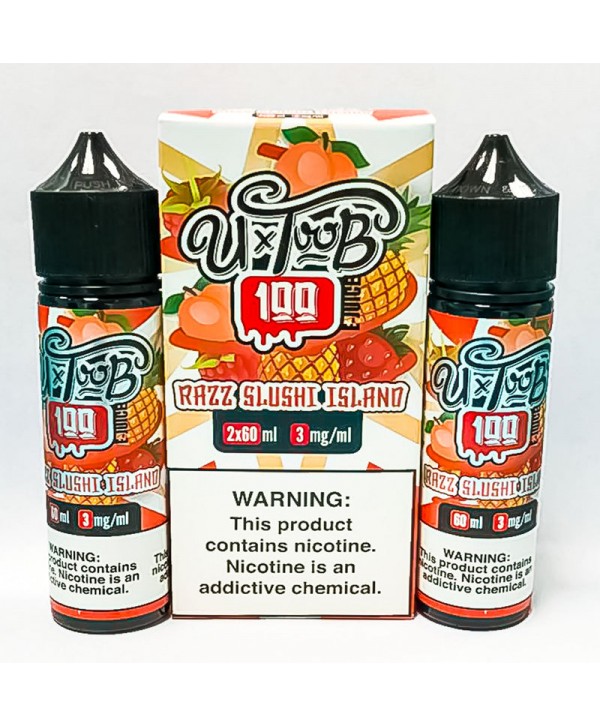 U TooB 100 Razz Slushi Island 2x 60ml (120ml) Vape Juice