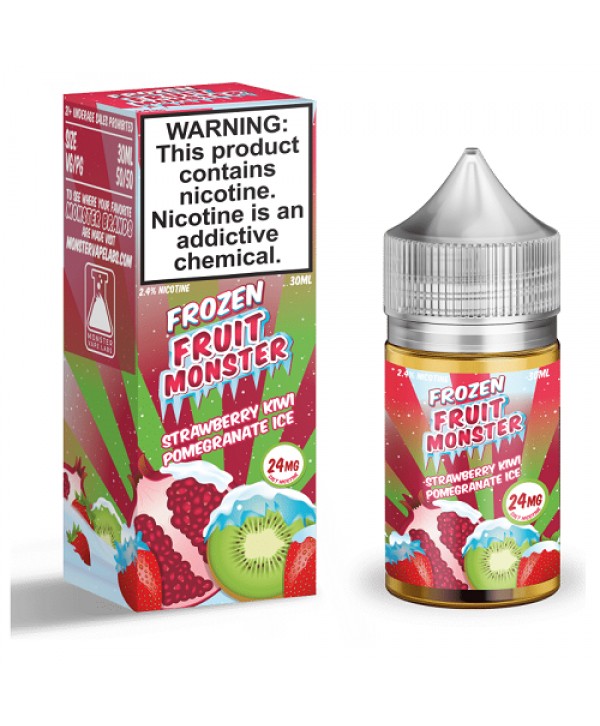 Strawberry Kiwi Pomegranate Ice 30ml Nic Salt Vape Juice - Frozen Fruit Monster