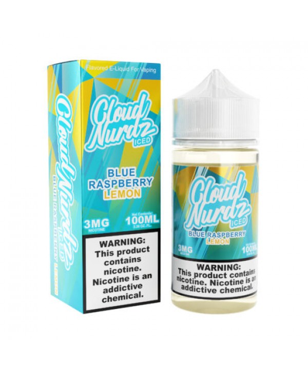 Iced Blue Raspberry Lemon 100ml Vape Juice - Cloud Nurdz