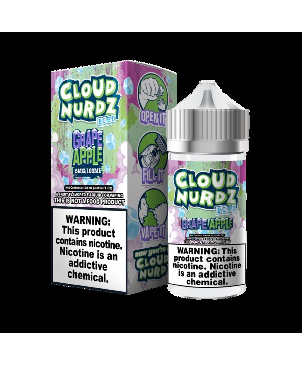 Cloud Nurdz Grape Apple ICED 100ml Vape Juice