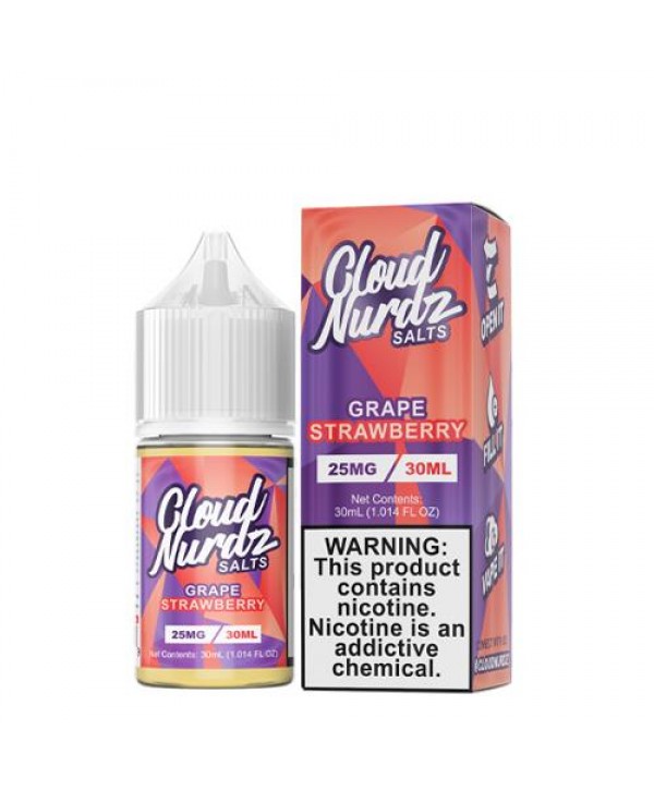 Cloud Nurdz Salts Grape Strawberry 30ml Nic Salt Vape Juice
