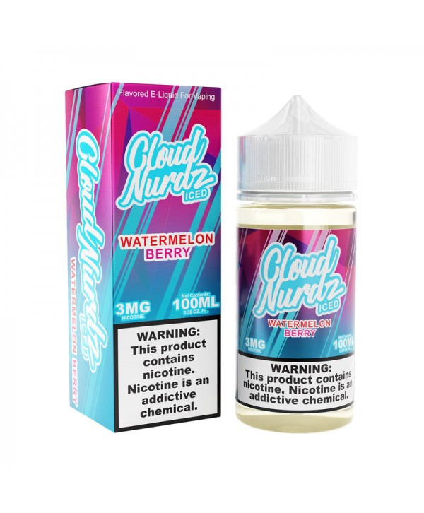 Watermelon Berry Iced 100ml Vape Juice - Cloud Nurdz