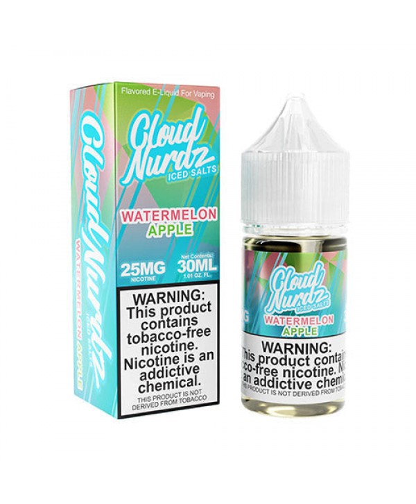 Cloud Nurdz Watermelon Apple ICED 30ml Nic Salt Vape Juice