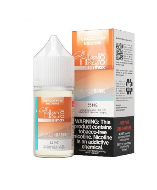 NKD 100 MAX Salts Peach Mango Ice 30ml Nic Salt Vape Juice (TF)