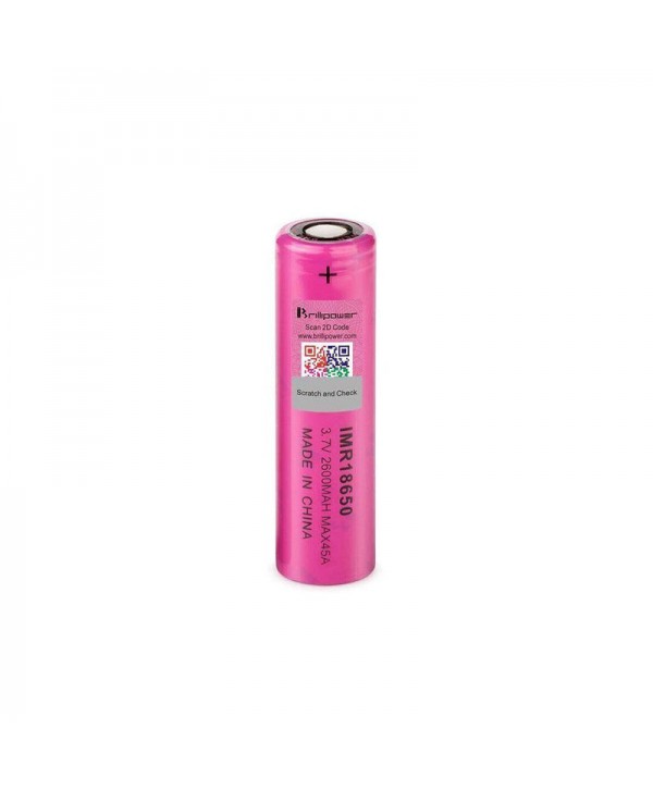 Brillipower 18650 2600Mah 45A Battery - Pink