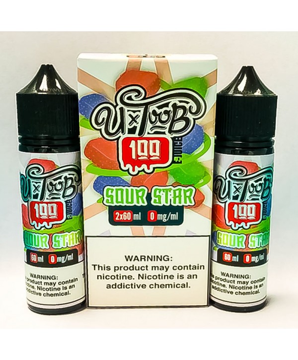 U TooB 100 Sour Star 2x 60ml (120ml) Vape Juice