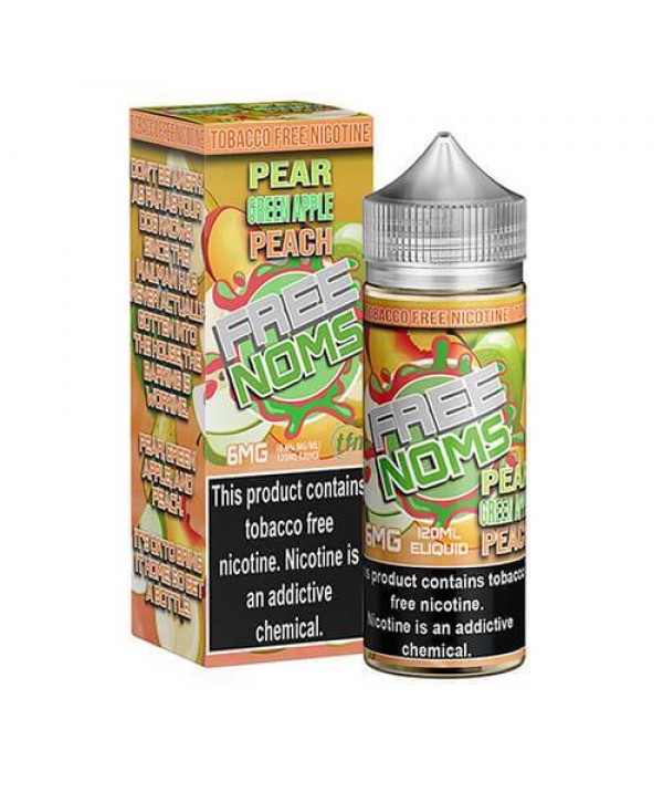 Pear Green Apple Peach TF 120ml Vape Juice - Free Noms