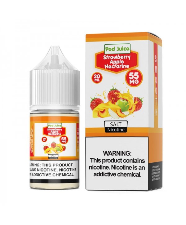 Pod Juice Strawberry Apple Nectarine TF 30ml Nic Salt Vape Juice