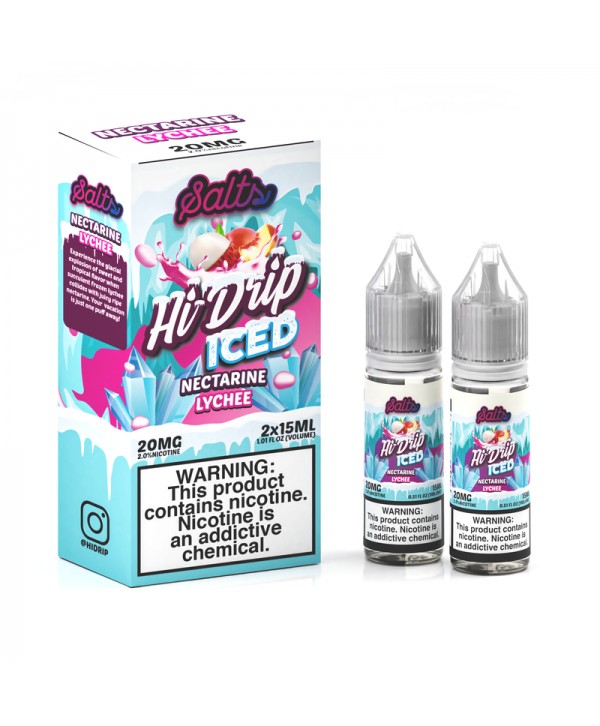 Hi-Drip Salts Iced Nectarine Lychee 30ml Nic Salt Vape Juice