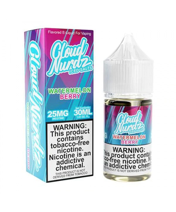 Cloud Nurdz Watermelon Berry Iced 30ml TF Nic Salt Vape Juice