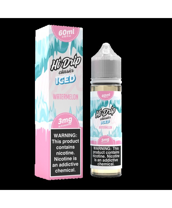 Watermelon Iced 60ml Vape Juice - Hi Drip