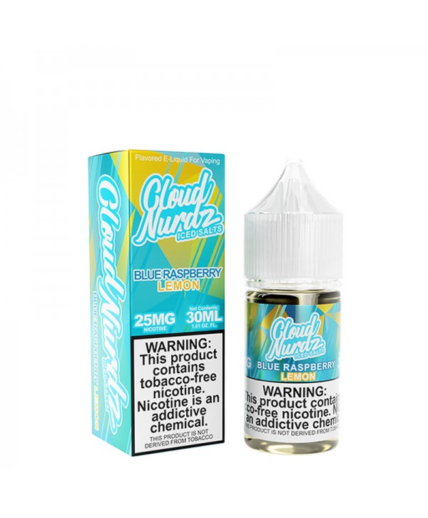 Blue Raspberry Lemon Iced 30ml TF Nic Salt Vape Juice - Cloud Nurdz