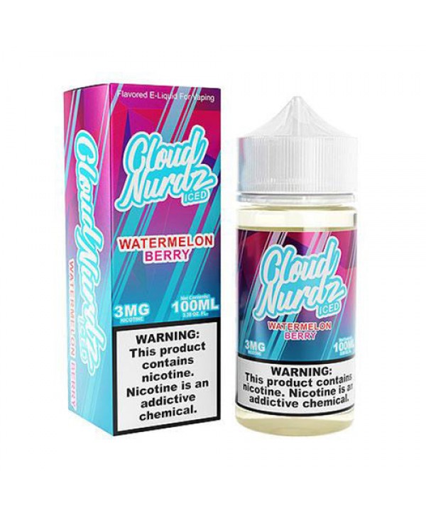 Cloud Nurdz Watermelon Berry Iced 100ml Synthetic Vape Juice
