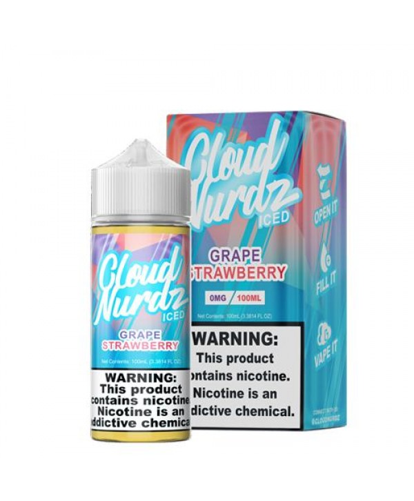 Cloud Nurdz Grape Strawberry ICED 100ml Vape Juice