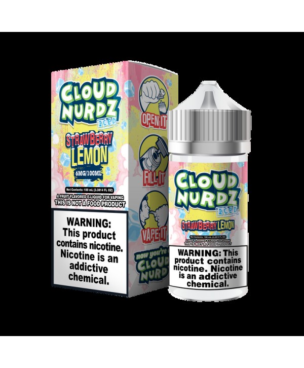 Cloud Nurdz Strawberry Lemon ICED 100ml Vape Juice