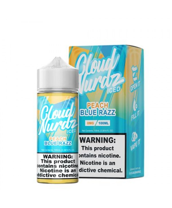 Cloud Nurdz Peach Blue Razz ICED 100ml Vape Juice