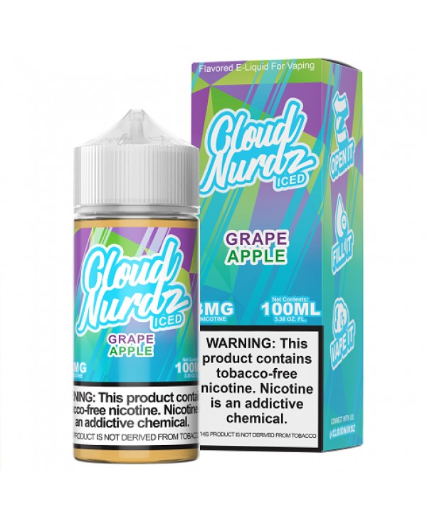 Iced Grape Apple 100ml Synthetic Nic Vape Juice - Cloud Nurdz