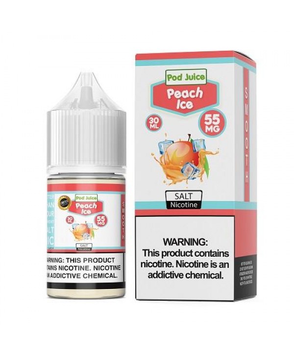 Pod Juice Peach Ice 30ml Nic Salt Vape Juice