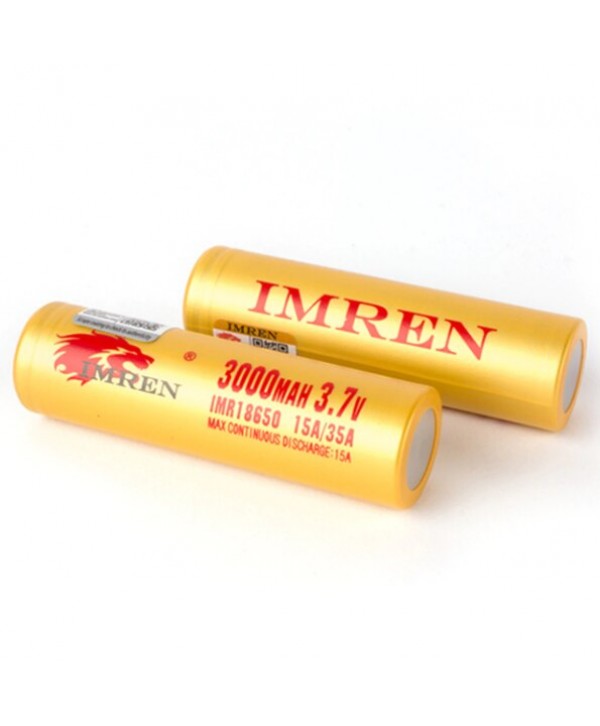 IMREN 18650 3000mAh 15A-35A Battery (2pcs)