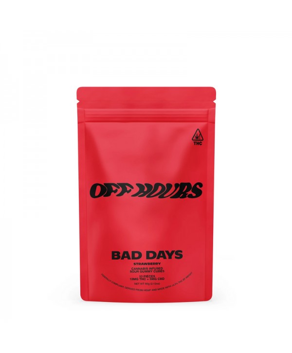 Bad Days Off Hours: D9 + CBD 200mg Sour Gummies (10x Pack)