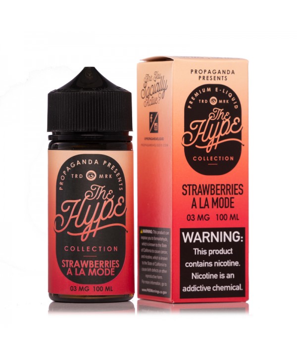 The Hype Strawberries A La Mode 100ml Vape Juice