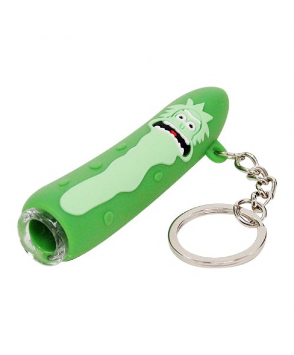 Mini Pickle Rick Keychain Chillum