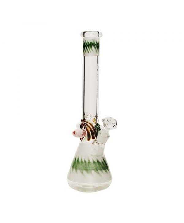 AMG 18" Glass Beaker Bong w- Accents (7mm Thick)