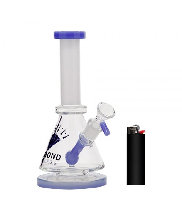 Diamond Glass 5" Triangular Mini Beaker Bong Default Title