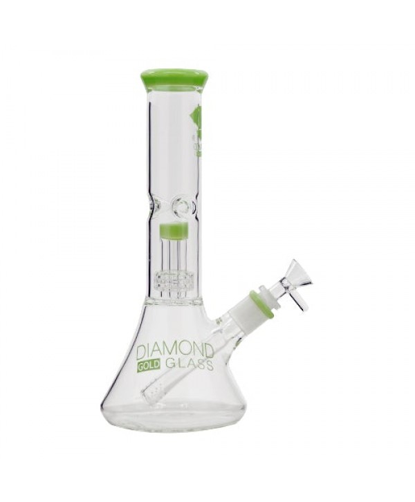 Diamond Glass 11" Beaker Bong w- Mansion Showerhead Default Title