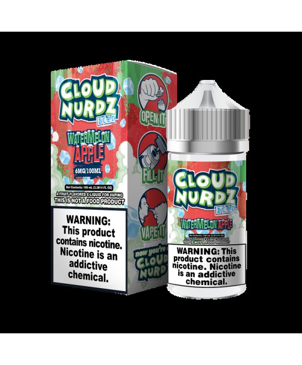 Cloud Nurdz Watermelon Apple ICED 100ml Vape Juice