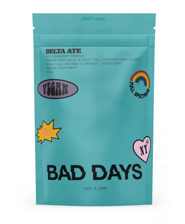 Bad Days Delta Ate (D8) 250mg Gummies (10x Pack)