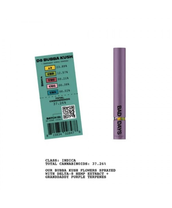 Bad Days Delta 8 Pre-Roll Joint (2x Pack)