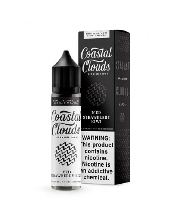 Coastal Clouds Iced Strawberry Kiwi 60ml Vape Juice